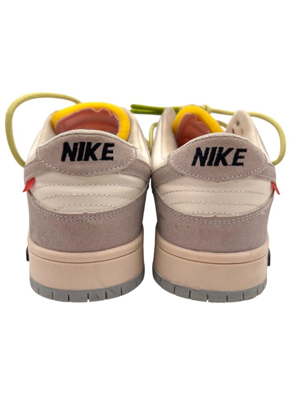 Nike SB Dunk Low Off-White Lot 01 of 50 Sneakers Size 9 Gray Suede White Leather - Picture 11 of 16